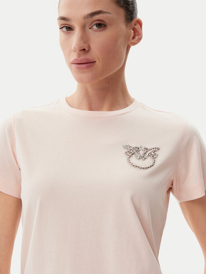PINKO PINKO T-Shirt Nambrone 103320 A2G7 Rosa Regular Fit