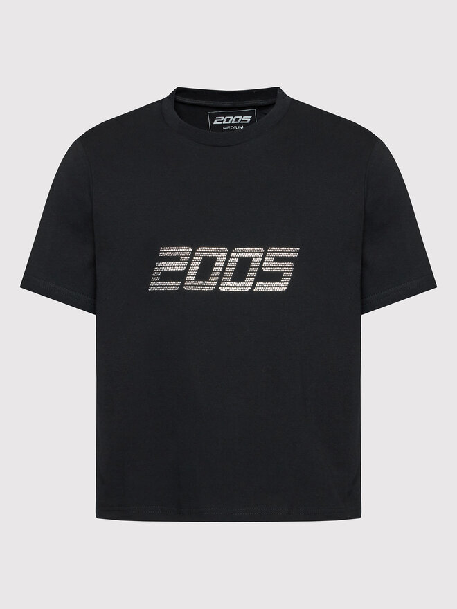 2005 2005 T-Shirt Unisex Signature Tee Μαύρο Relaxed Fit
