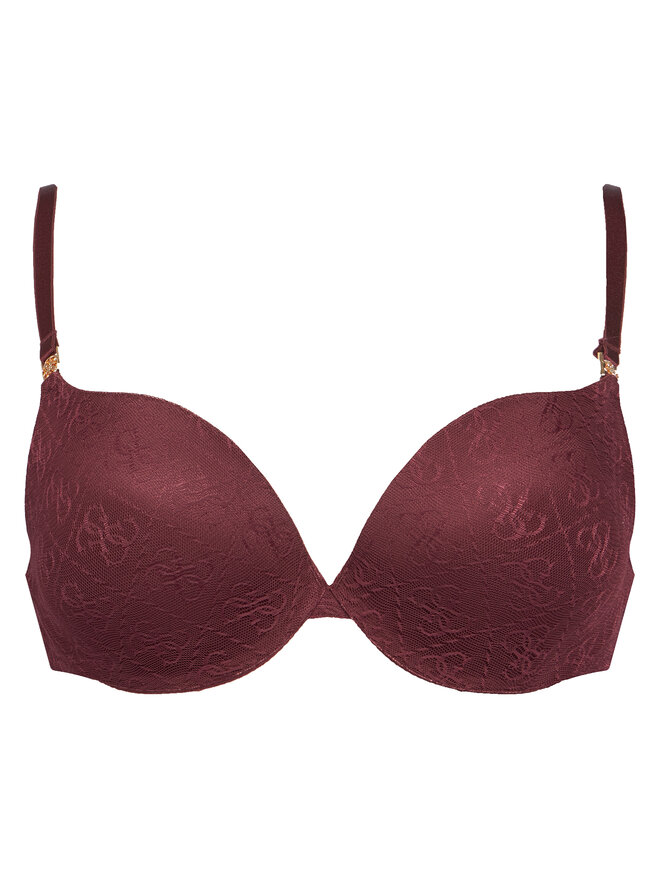 Guess Guess Бюстгальтер push-up O5RC12 KCLB0 Бордовий