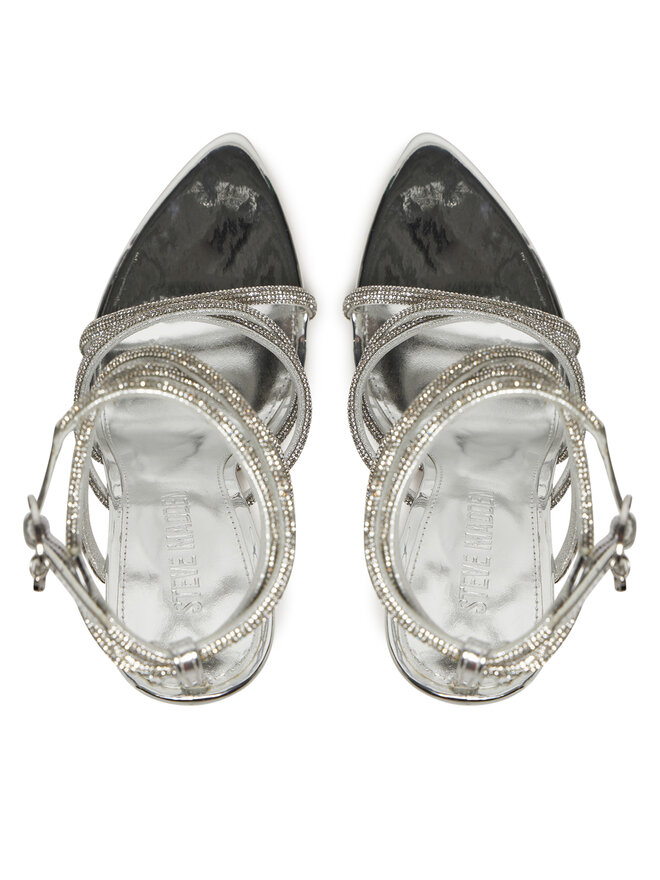 Steve Madden Sandały Steve Madden Sky High SM11003639 Srebrny
