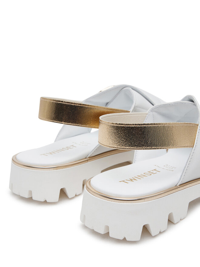 TWINSET Сандали TWINSET 251GCJ044 S Бял