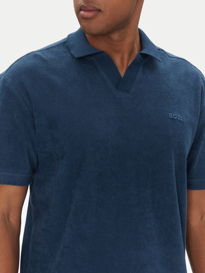BOSS BOSS Poloshirt Pe_Doubletowel 50539869 Dunkelblau Relaxed Fit