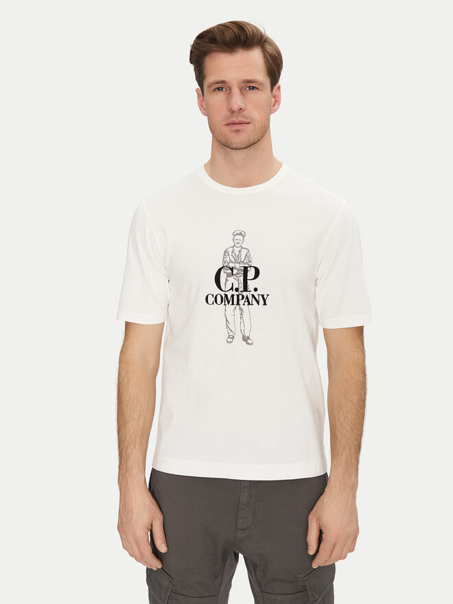 C.P. Company C.P. Company Camiseta 18CMTS288A006057O Blanco Regular Fit
