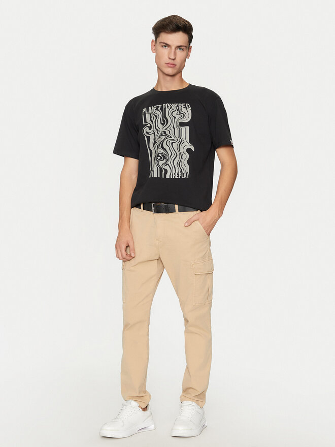 REPLAY REPLAY Marškinėliai M6933 .000.23732P Juoda Regular Fit