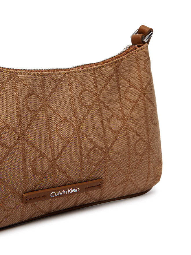 Calvin Klein Handtasche Calvin Klein Emblem Aop LV04F1164G Braun