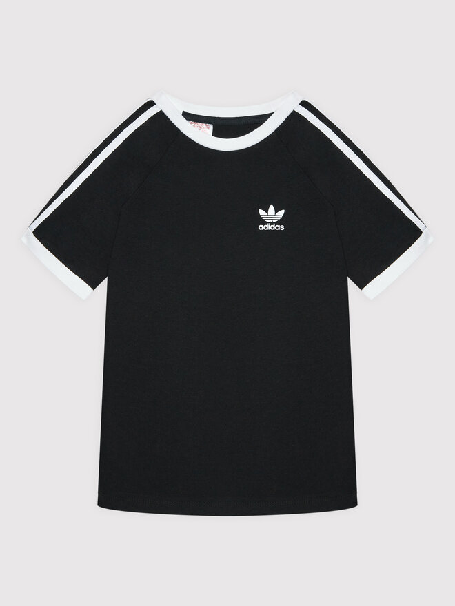 adidas adidas Marškinėliai 3-Stripe H35545 Juoda Regular Fit