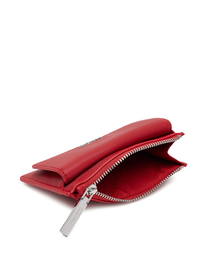 Calvin Klein Veľká dámska peňaženka Calvin Klein Ck Must Zip Flap Cardholder K60K612941 Červená