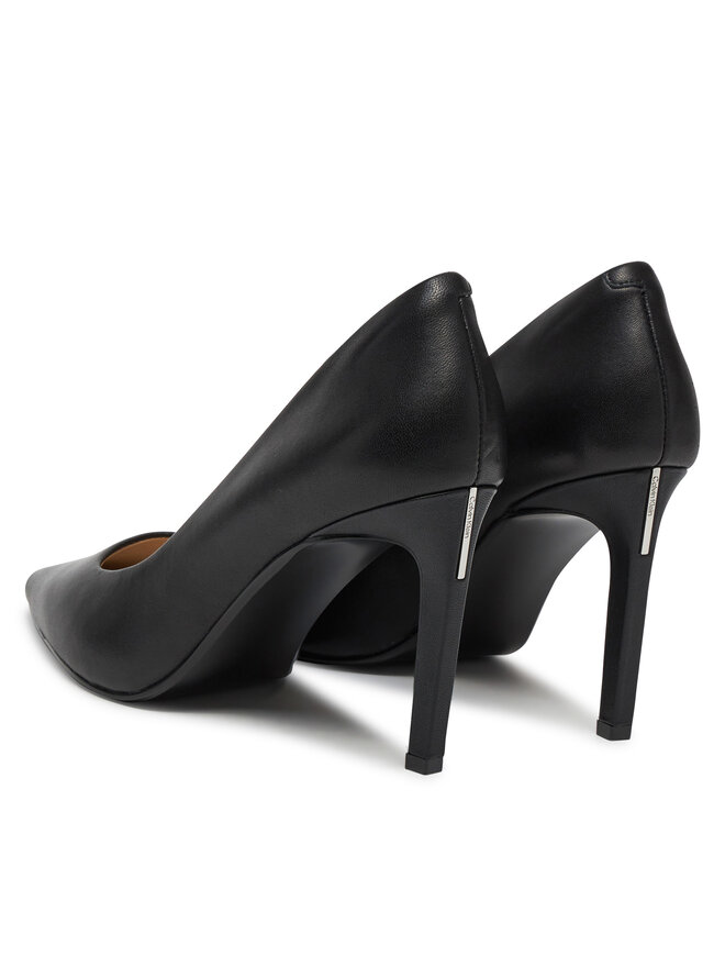 Calvin Klein Γόβες Calvin Klein Pump 90 Pointy Hw Bar Lth HW0HW02527 Μαύρο