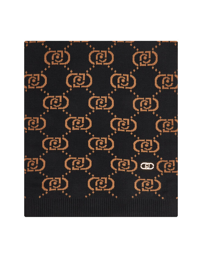 Liu Jo Зимен шал Liu Jo Sciapa Logo Monog 2F5004 M0300 Черен