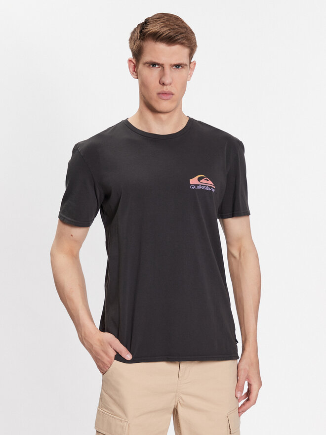 Quiksilver Quiksilver Marškinėliai Pas Time Paradise EQYZT07252 Juoda Regular Fit