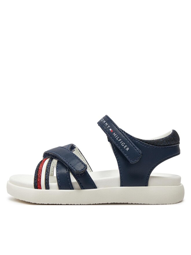 Tommy Hilfiger Σανδάλια Tommy Hilfiger Strippes Velcro Sanadal T1A2-33234-0326 S Σκούρο μπλε