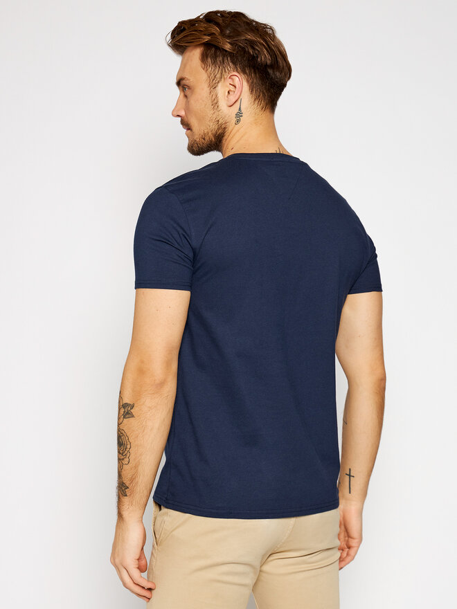 Tommy Jeans Tommy Jeans Marškinėliai DM0DM04411 Tamsiai mėlyna Slim Fit