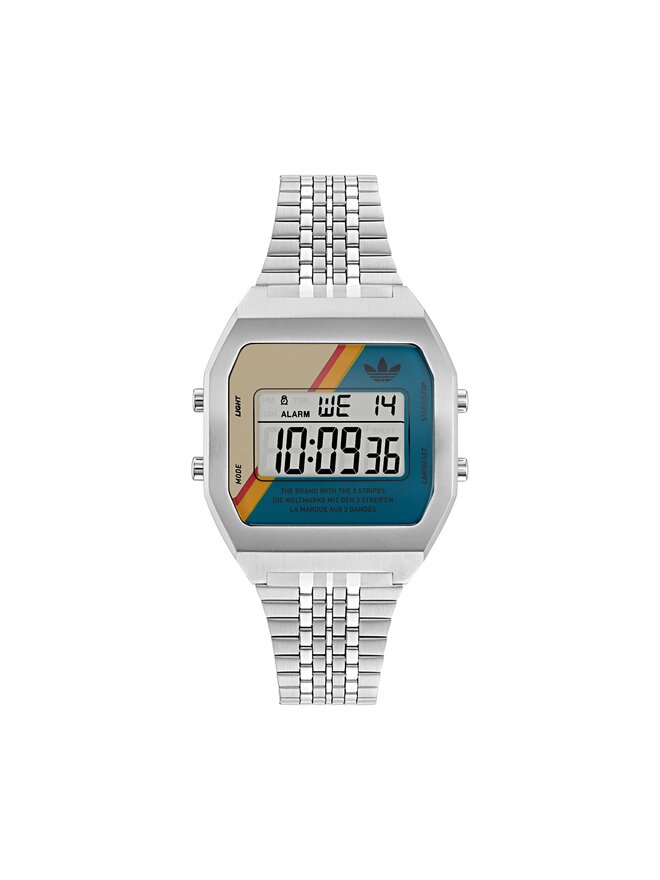adidas Zegarek adidas Originals Street Digital Two AOST23556 Srebrny