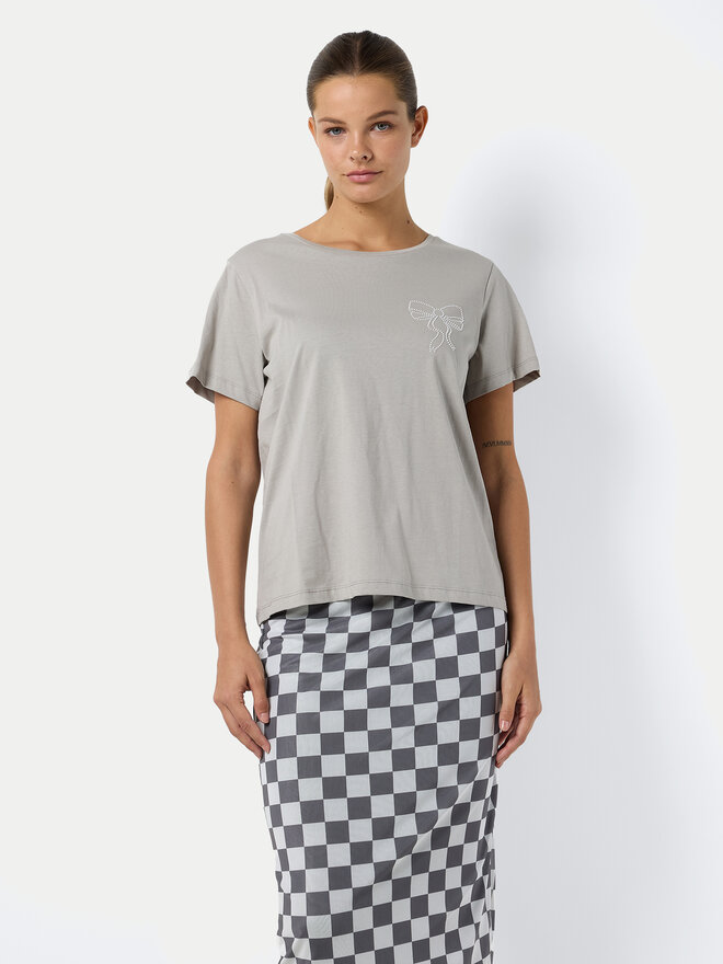 Noisy May Noisy May T-Shirt Nate 27032631 Grau Regular Fit