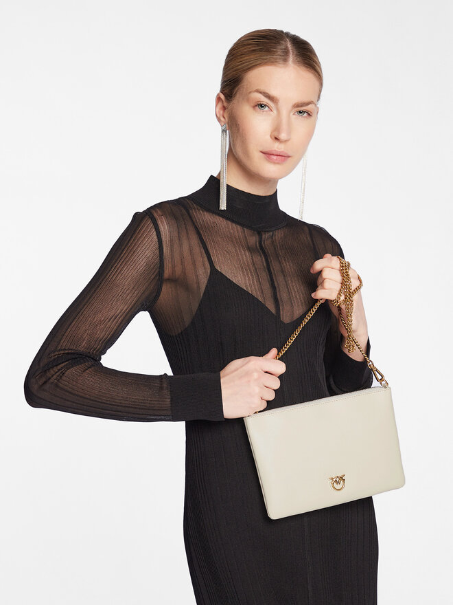 PINKO Torebka PINKO Flat Classic PE 23 PCPL 100455 A0F1 Écru