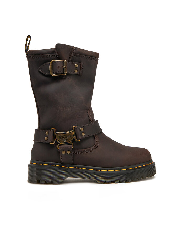 Dr. Martens Botki Dr. Martens Anistone Tall Leather Biker31901201 Brązowy