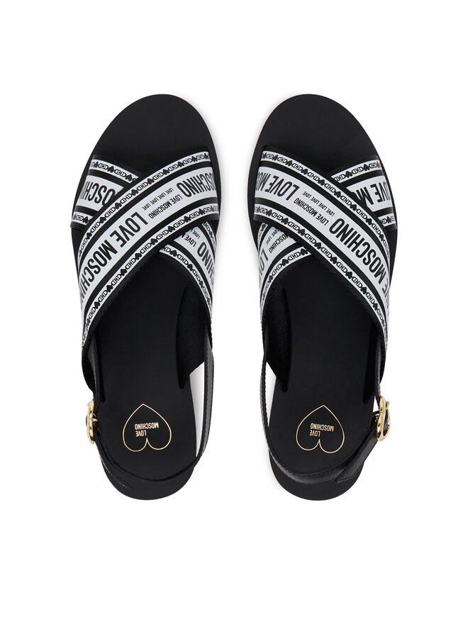 LOVE MOSCHINO Sandály LOVE MOSCHINO San Lod Micro20 JA16142G0MIX200A Černá