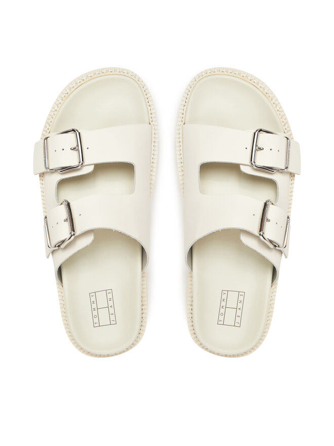 Tommy Jeans Klapki Tommy Jeans Tjw Double Strap Sandal EN0EN02753 Biały