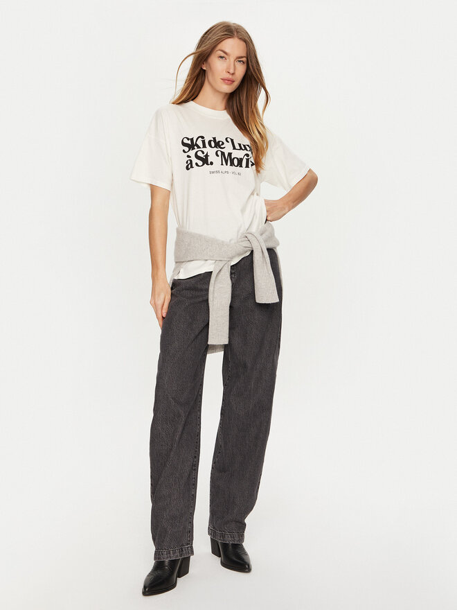 ViCOLO ViCOLO Camiseta RS0052 Écru Regular Fit