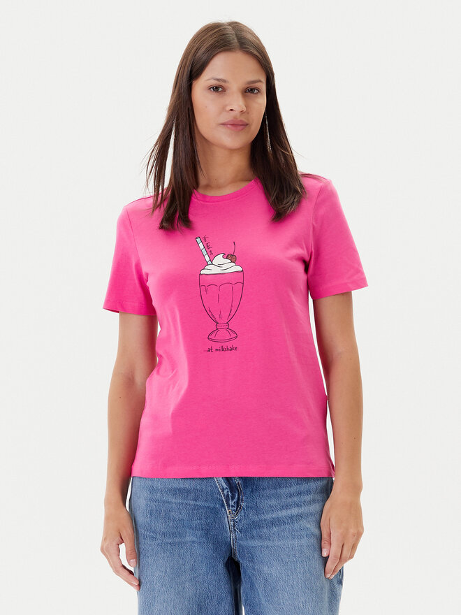 ONLY ONLY Marškinėliai Fun Life 15349901 Rožinė Regular Fit