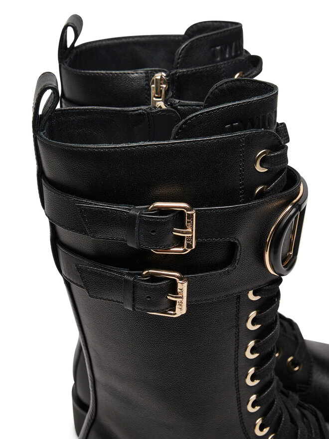 TWINSET Turistická obuv TWINSET 242TCP084 Černá