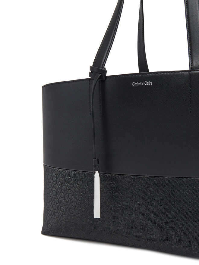 Calvin Klein Borsetta Calvin Klein Ck Mixmedia Shopper_Mono K60K613166 Nero