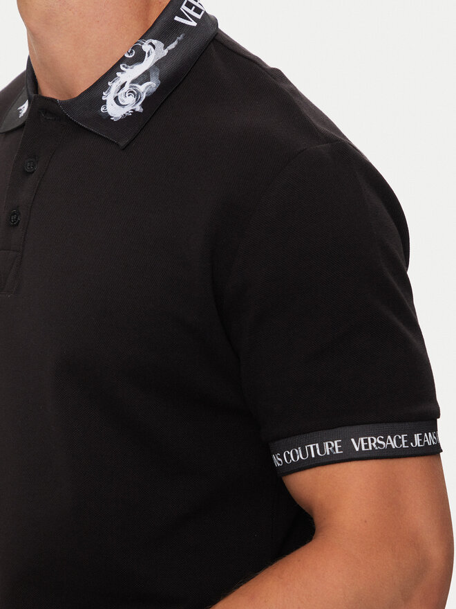 Versace Jeans Couture Versace Jeans Couture Поло 76GAGT00 Чорний Regular Fit