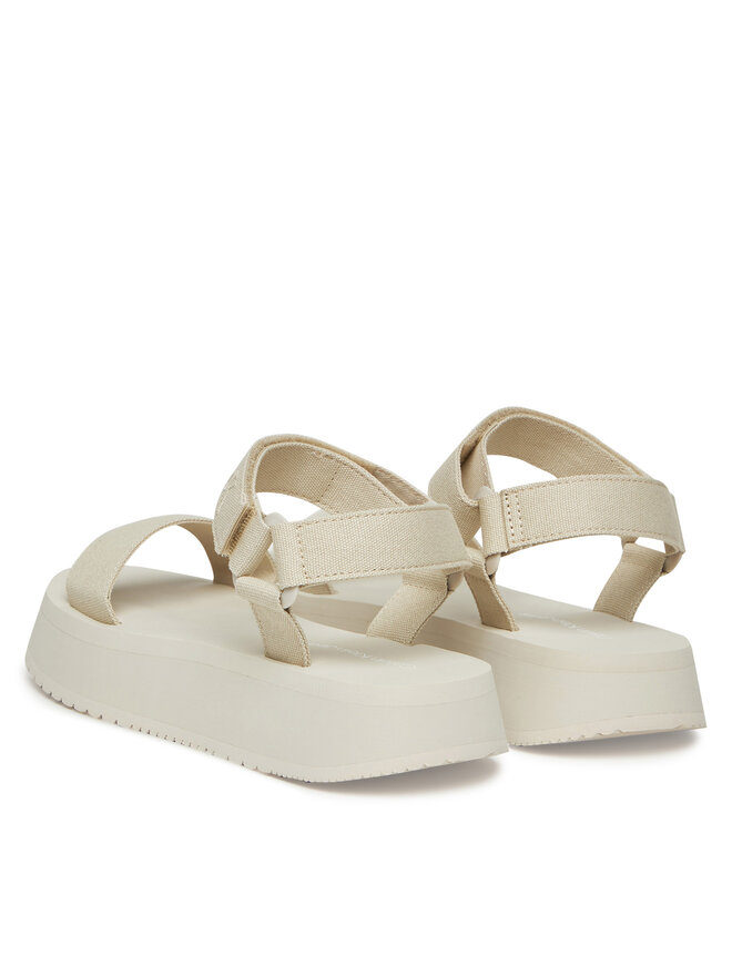 Calvin Klein Jeans Sandále Calvin Klein Jeans Sandal Velcro Webbing Mg YW0YW01693 Écru
