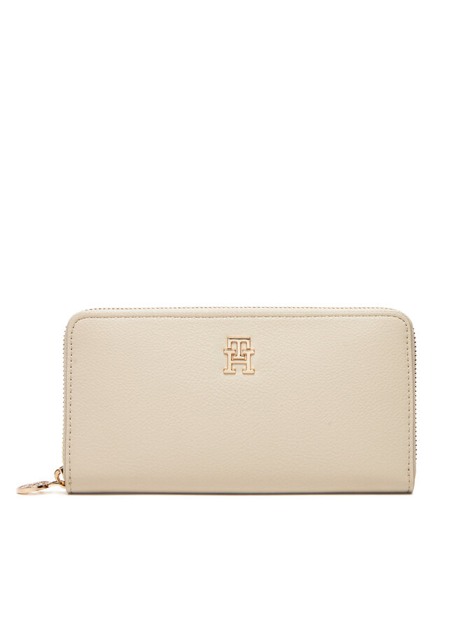 Tommy Hilfiger Portofel Mare pentru Bărbați Tommy Hilfiger Th Distinct Lrg Za AW0AW17482 Écru