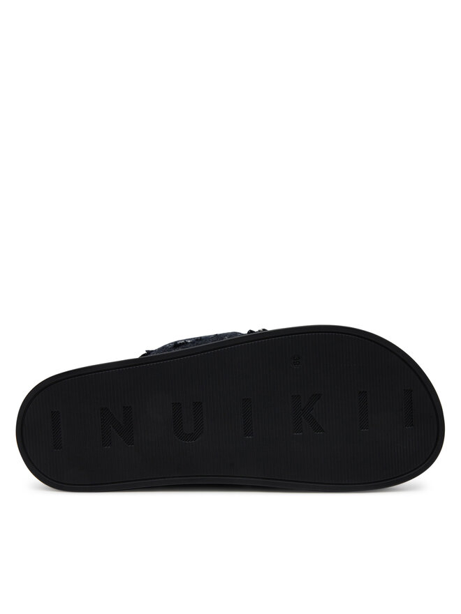 Inuikii Παντόφλες Inuikii Classic Jeans Velcro 70104-143 Μαύρο