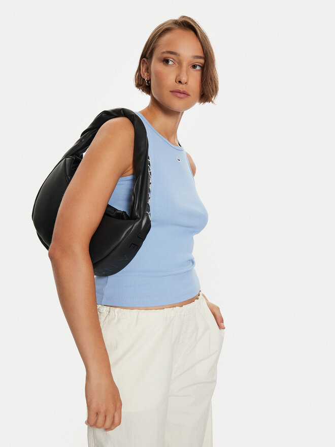 Tommy Jeans Handtasche Tommy Jeans Tjw Bold Shoulder Bag AW0AW16259 Schwarz