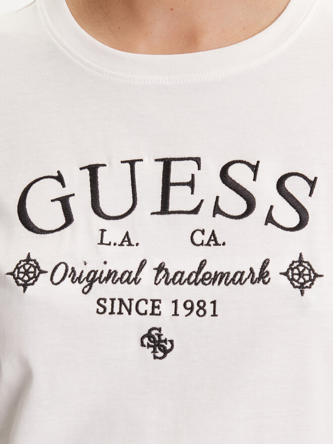 Guess Guess Marškinėliai V5YI03 I3Z14 Balta Regular Fit