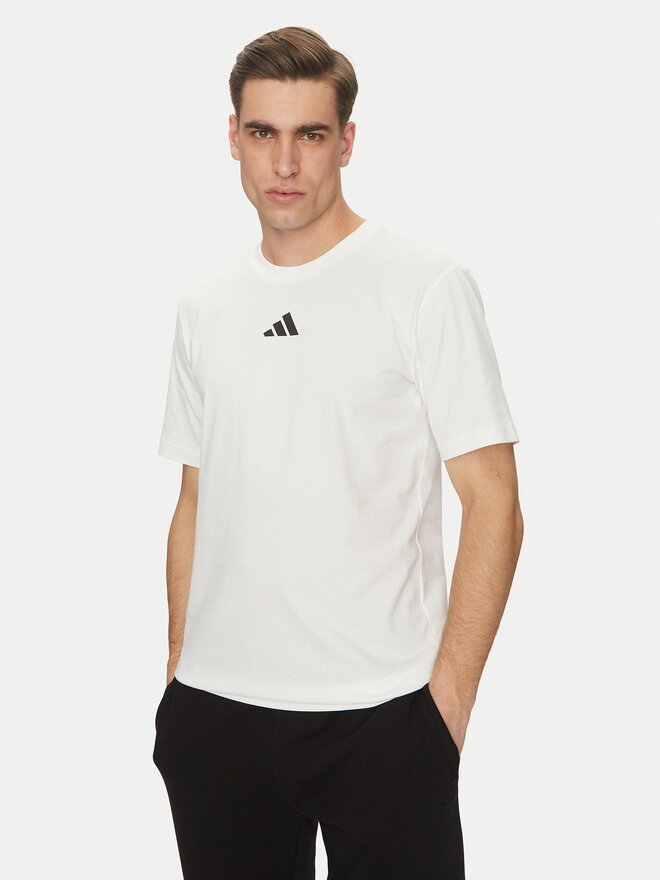 adidas adidas Marškinėliai German Engineering Graphic JP1527 Balta Regular Fit