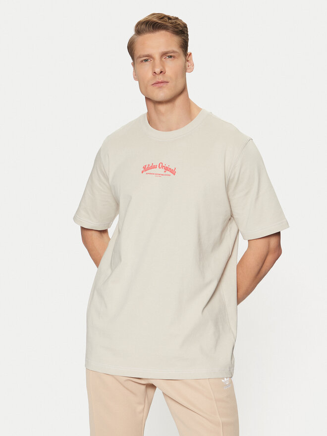 adidas adidas Camiseta JD0667 Beis Loose Fit