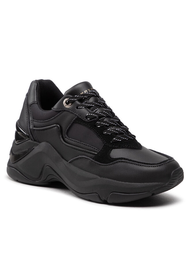 Sneakers Tommy Hilfiger Chunky Sneaker With Fur Insole FW0FW07029 Noir chaussures