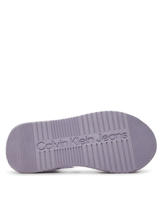 Calvin Klein Jeans Сандали Calvin Klein Jeans Sandal Velcro Webbing In Mtl YW0YW01480 Виолетов