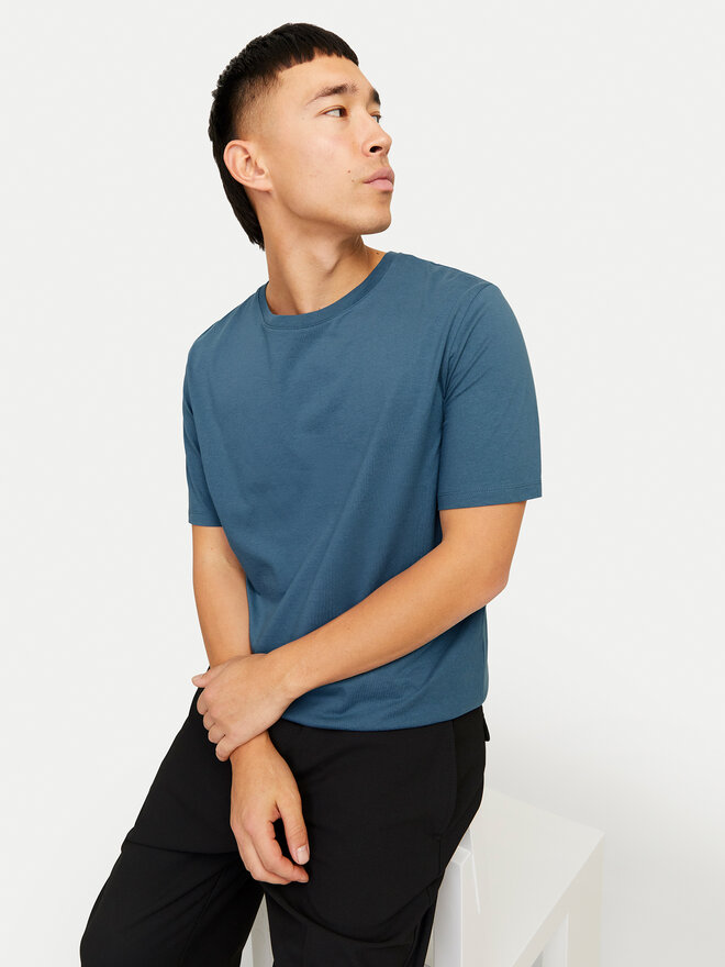 Jack&Jones Jack&Jones Marškinėliai Organic Basic 12156101 Mėlyna Standard Fit