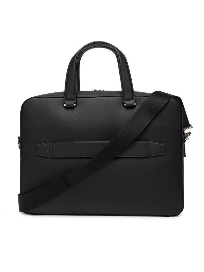 Tommy Hilfiger Torba na laptopa Tommy Hilfiger Th Woven Computer Bag AM0AM13660 Czarny