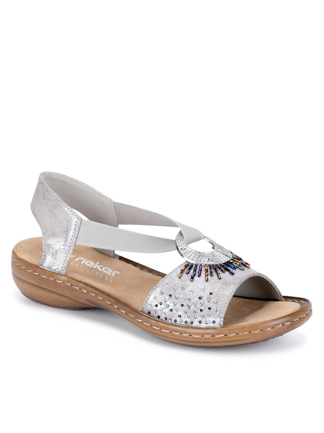 Rieker Sandalen Rieker 60880-90 Silberfarben