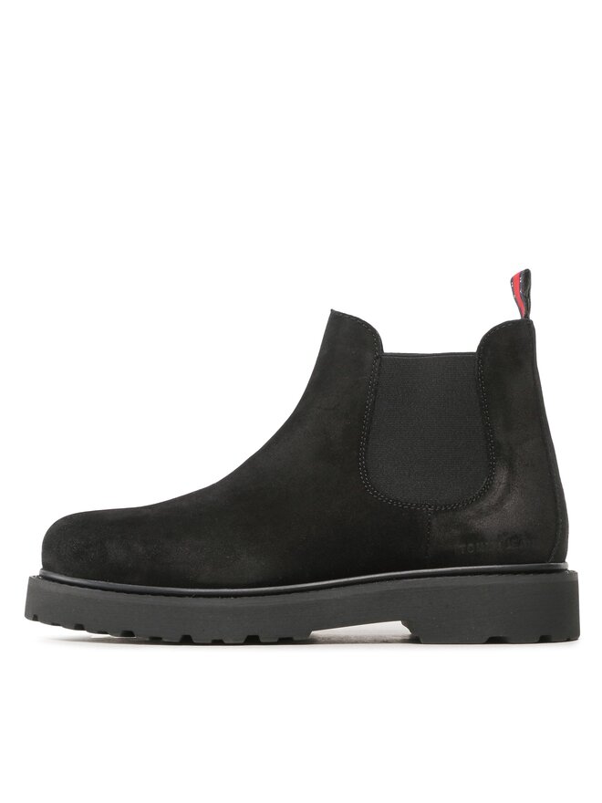 Tommy Jeans Боти тип челси Tommy Jeans Tommy Jeans Suede Boot EM0EM01205 Черен