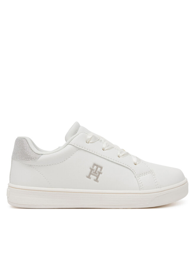 Tommy Hilfiger Snīkeri Tommy Hilfiger Low Cut Velcro Sneaker T1A9-33728-1439 S Balts