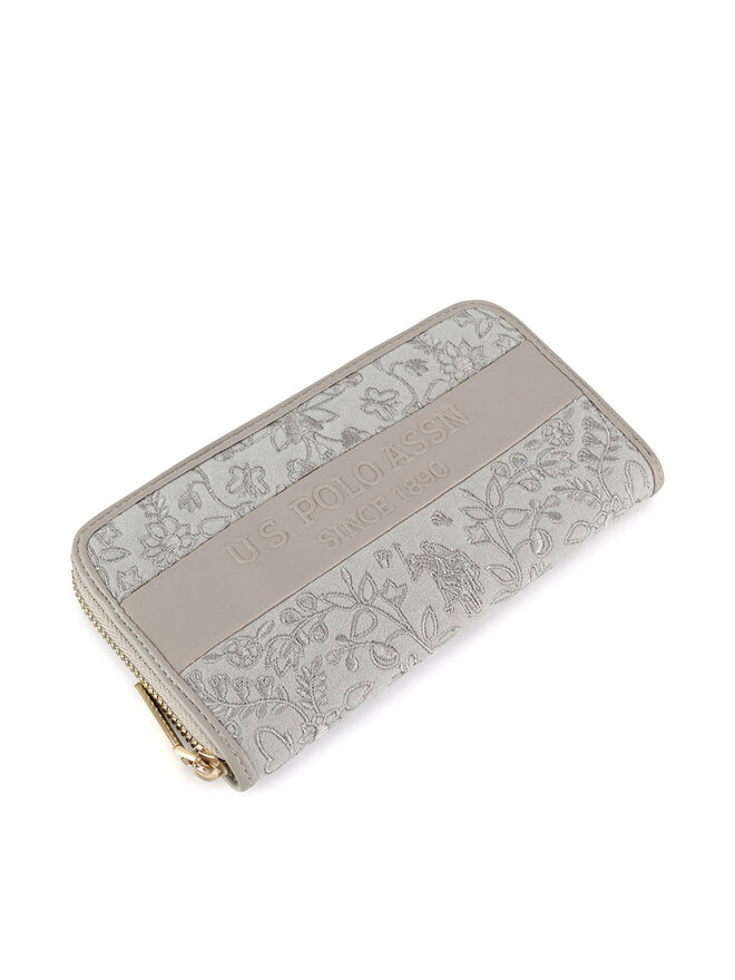 U.S. Polo Assn. Голям дамски портфейл U.S. Polo Assn. WIUXT8463WZC Бежов