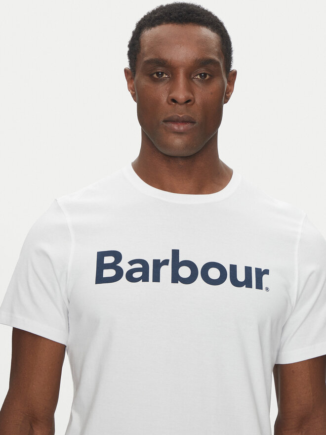 Barbour Barbour Marškinėliai Logo MTS0531WH51 Balta Tailored Fit