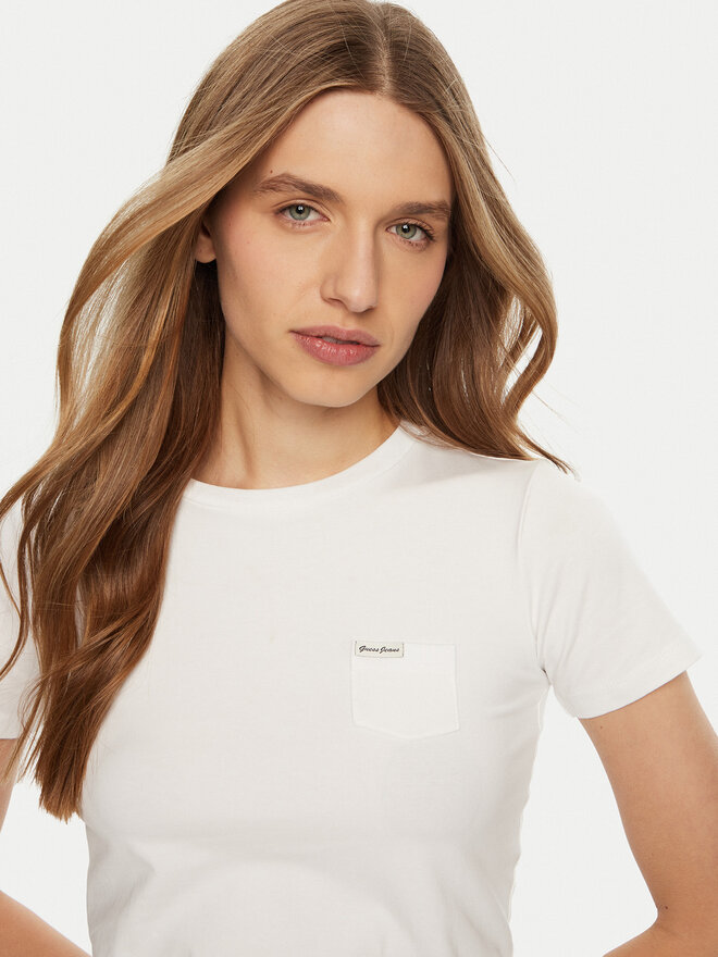 Guess Jeans Guess Jeans T-Shirt W5RI52 J1314 Weiß Regular Fit