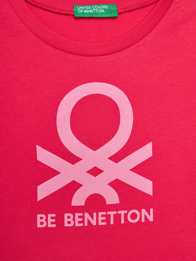 United Colors Of Benetton United Colors Of Benetton Póló 3096G10D7 Rózsaszín Regular Fit
