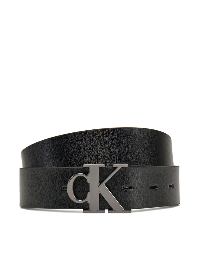 Calvin Klein Jeans Pasek Męski Calvin Klein Jeans Monogram Plaque 35mm Rev/Adj LV04G7002G Czarny