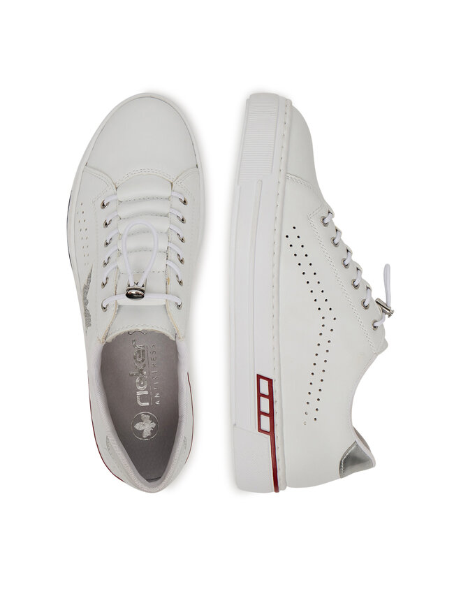 Rieker Sneakersy Rieker L8857-80 Biela