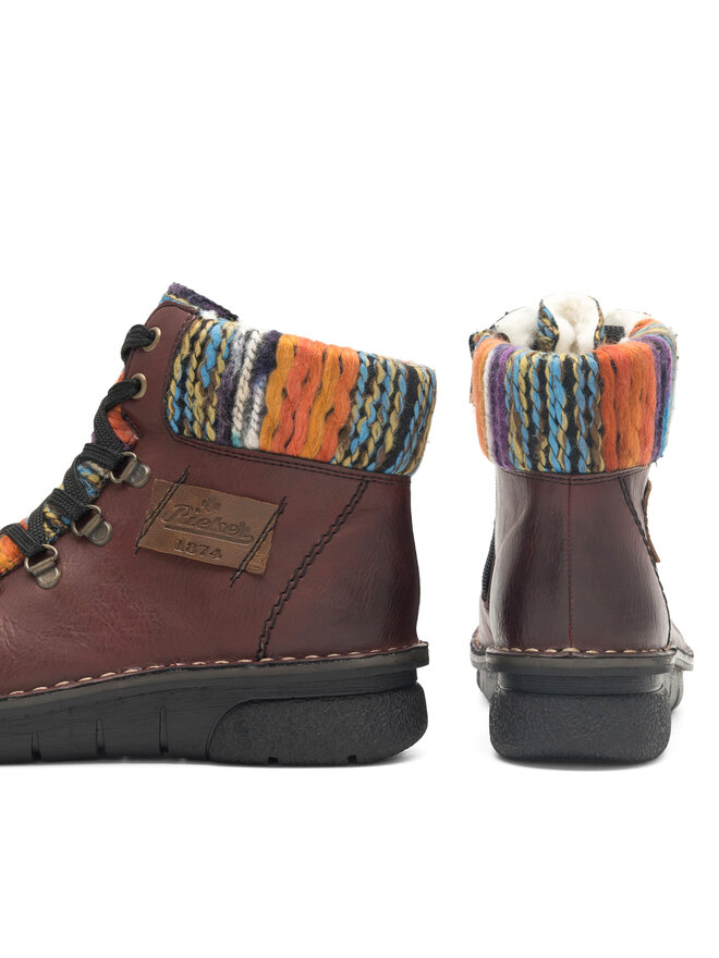 Rieker Īsie zābaki Rieker 73343-35 Bordo