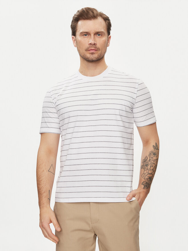 Sisley Sisley Camiseta 3QPBS103C Blanco Regular Fit