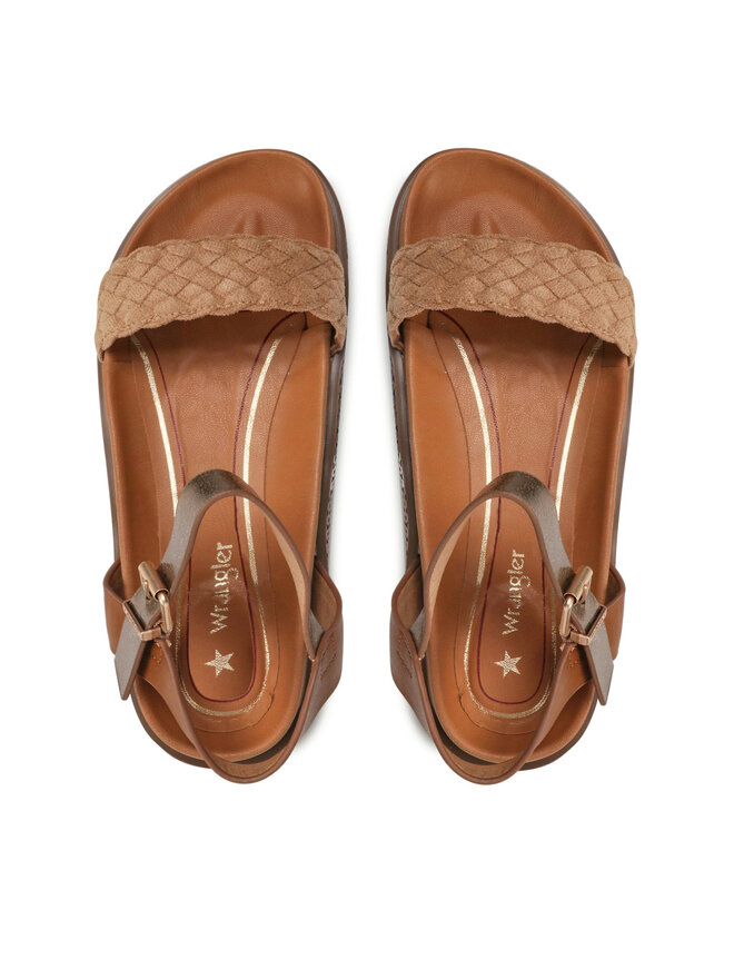 Wrangler Sandały Wrangler Amaya Woven WL21661A Brązowy